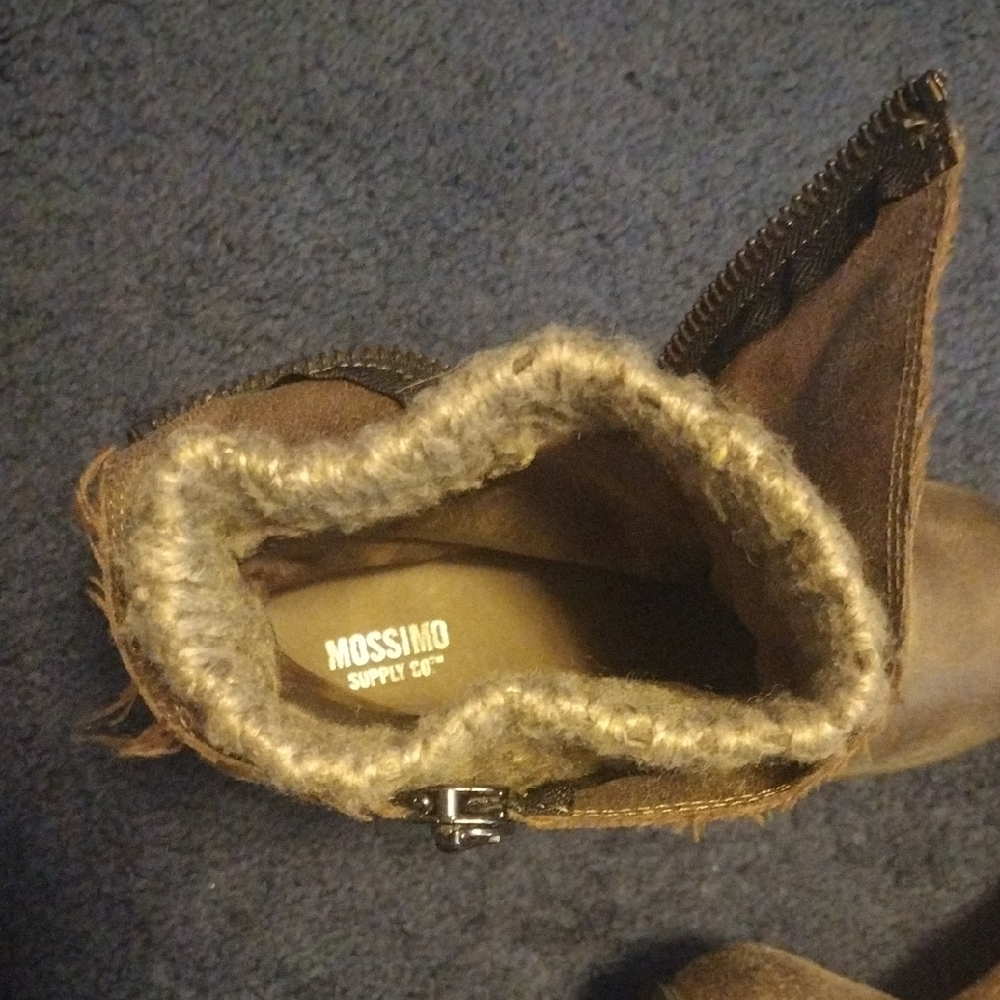 Mossimo Supply Co. Tan Heeled Boots with Knit Detail - Picture 4 of 8